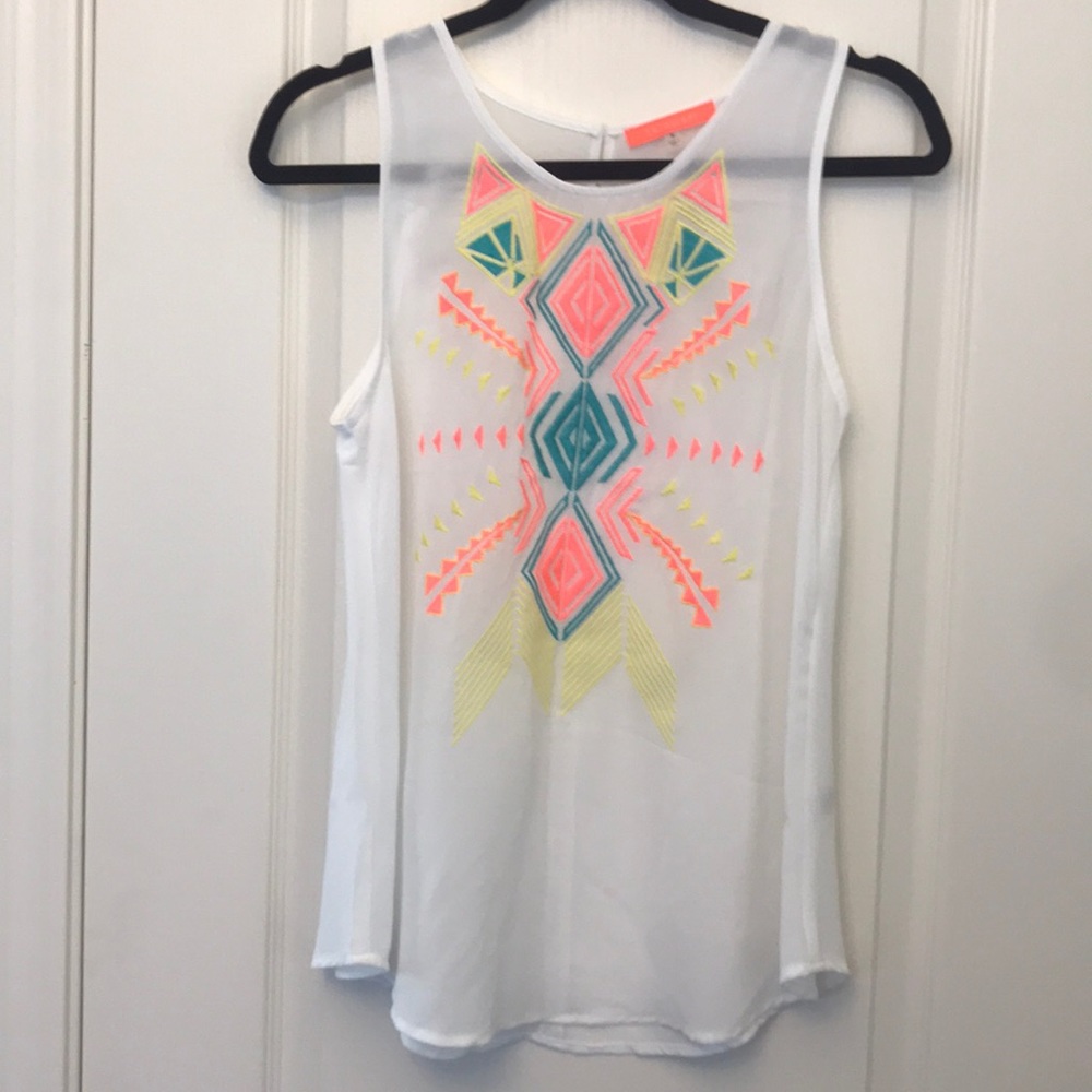 White patterned blouse